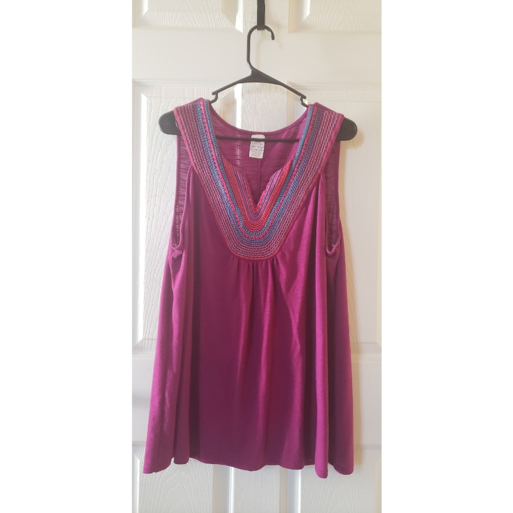 Faded Glory Embroidered Tank Top
